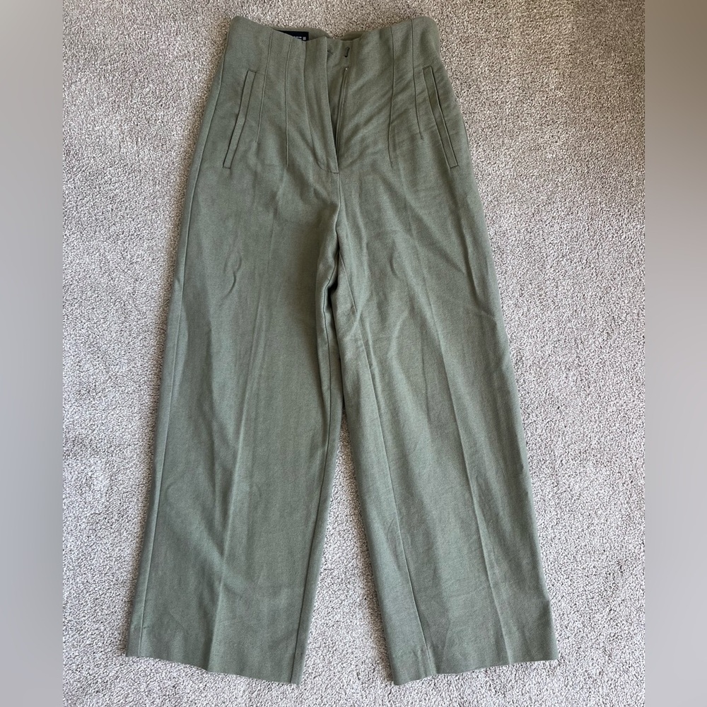 NWOT Zara Green Tailored Pant